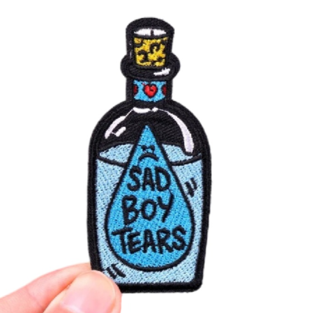 Potion Bottle 'Sad Boy Tears' Embroidered Patch