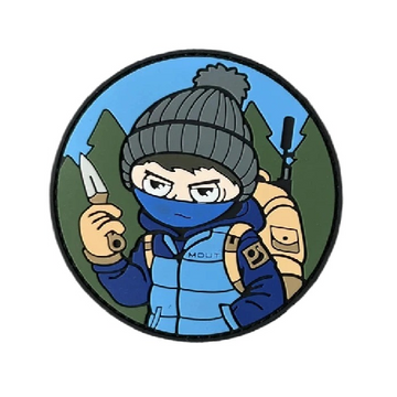 Masked Fighter 'Round' PVC Rubber Velcro Patch