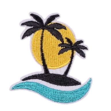 Travel 'Palm Trees and Sun' Embroidered Patch