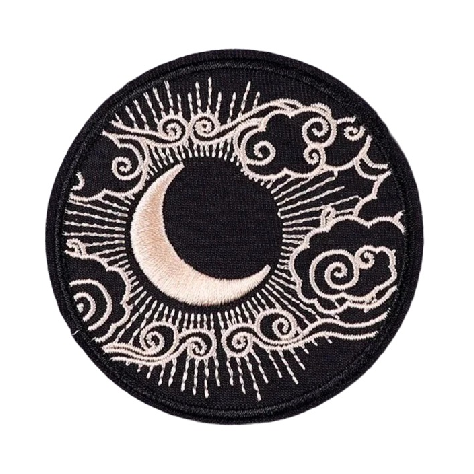 Moon 'Auspicious Clouds' Embroidered Patch