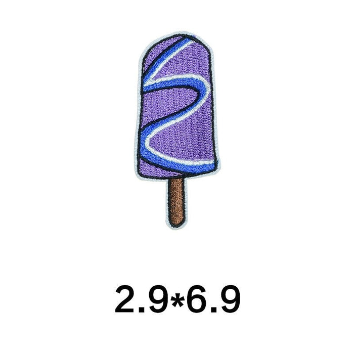 Cute 'Purple Popsicle' Embroidered Patch