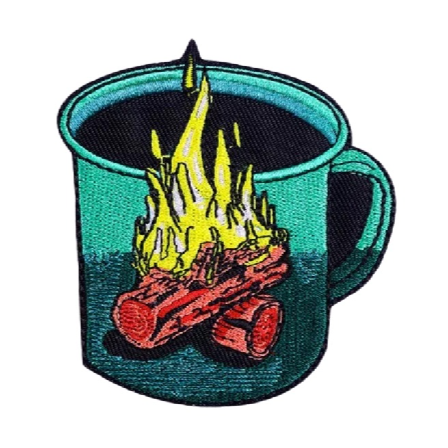 Camping Mug 'Campfire' Embroidered Patch