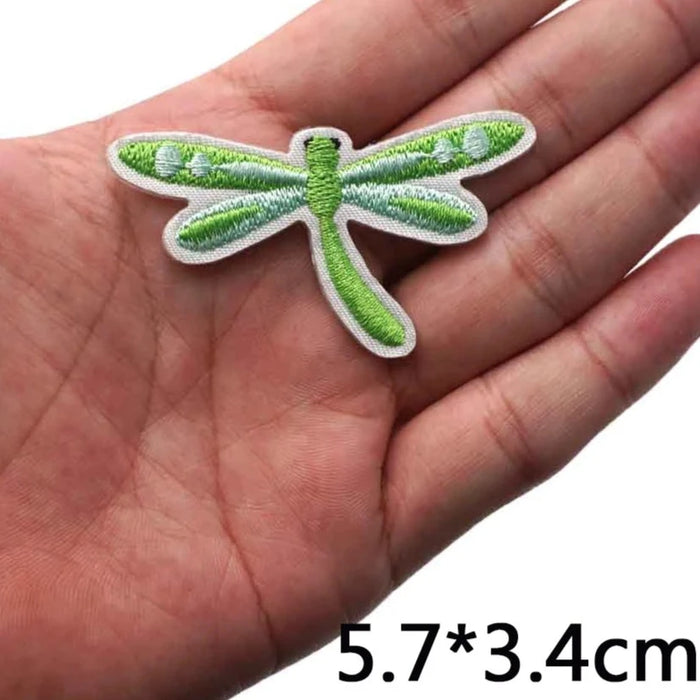 Insect 'Green Dragonfly' Embroidered Patch