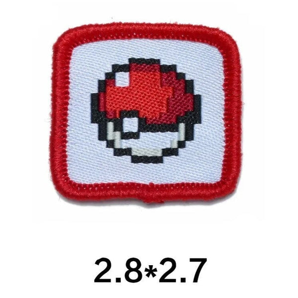 Pocket Monster 'Pokeball | Square Pixel' Embroidered Patch