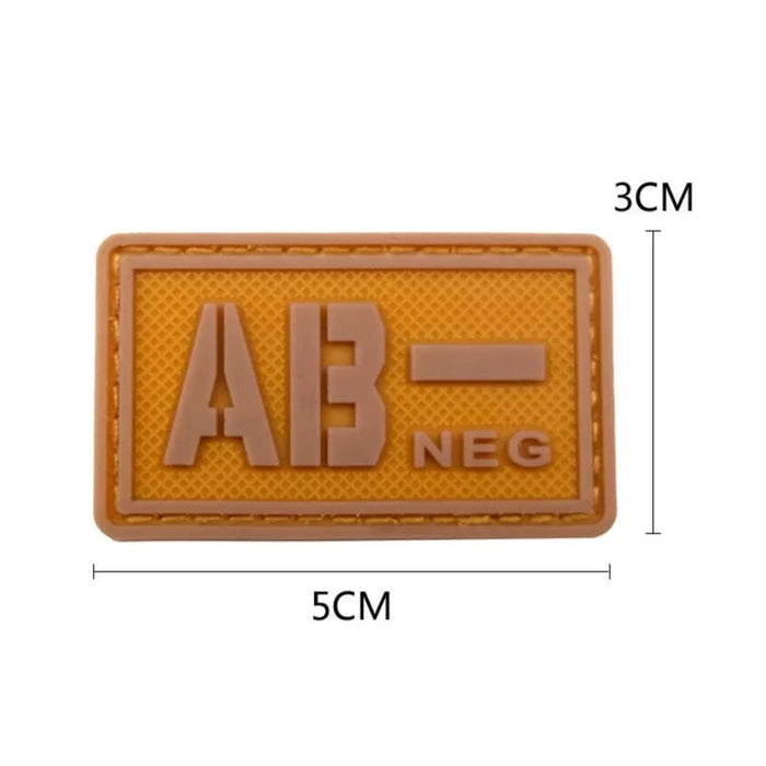 Blood Type 'AB Negative | 1.0' PVC Rubber Velcro Patch
