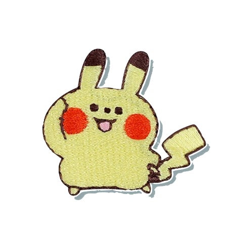 Pocket Monster 'Cute Pikachu | Smiling' Embroidered Patch