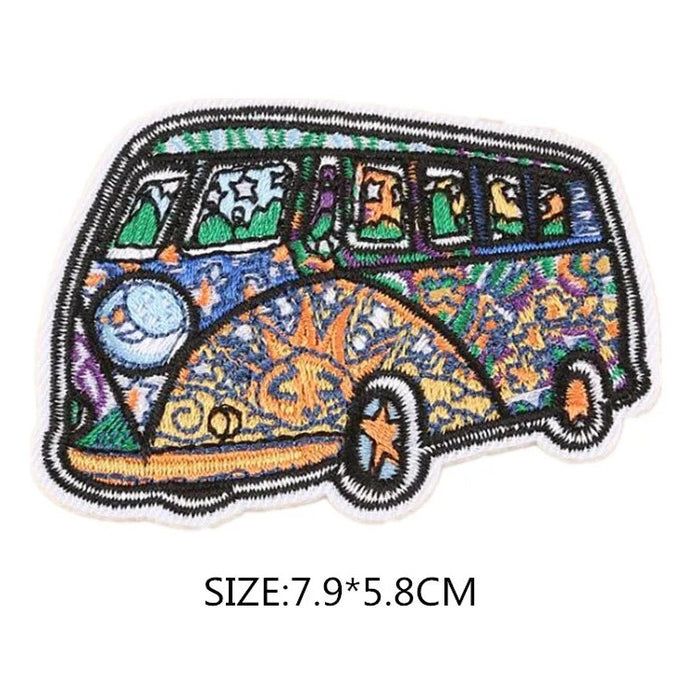 Vehicle 'Hippie Peace Van' Embroidered Patch