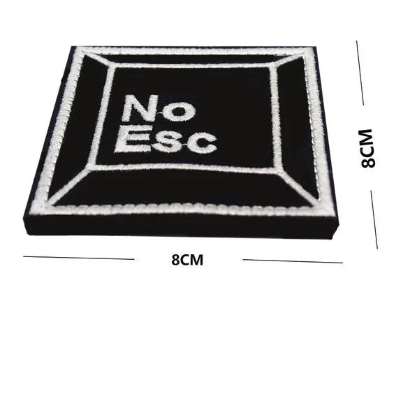 Keyboard Key 'No Esc' Embroidered Velcro Patch