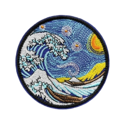 The Great Wave Embroidered Velcro Patch