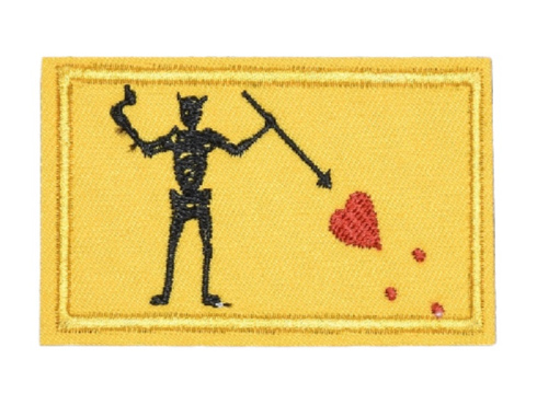 Blackbeard Flag Embroidered Velcro Patch