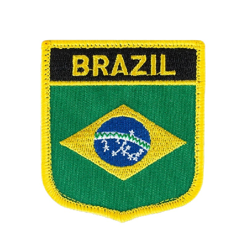 Brazil Flag '1.0' Embroidered Velcro Patch — Little Patch Co