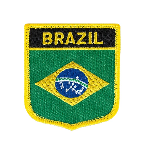 Brazil Flag '1.0' Embroidered Velcro Patch