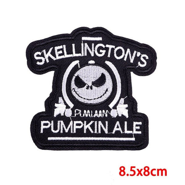 The Nightmare Before Christmas 'Skellington's Pumpkin Ale' Embroidered Patch