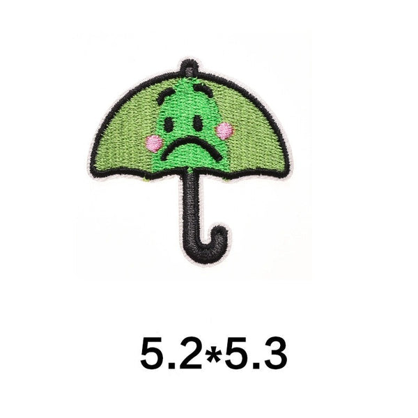 Cute 'Umbrella | Sad' Embroidered Patch