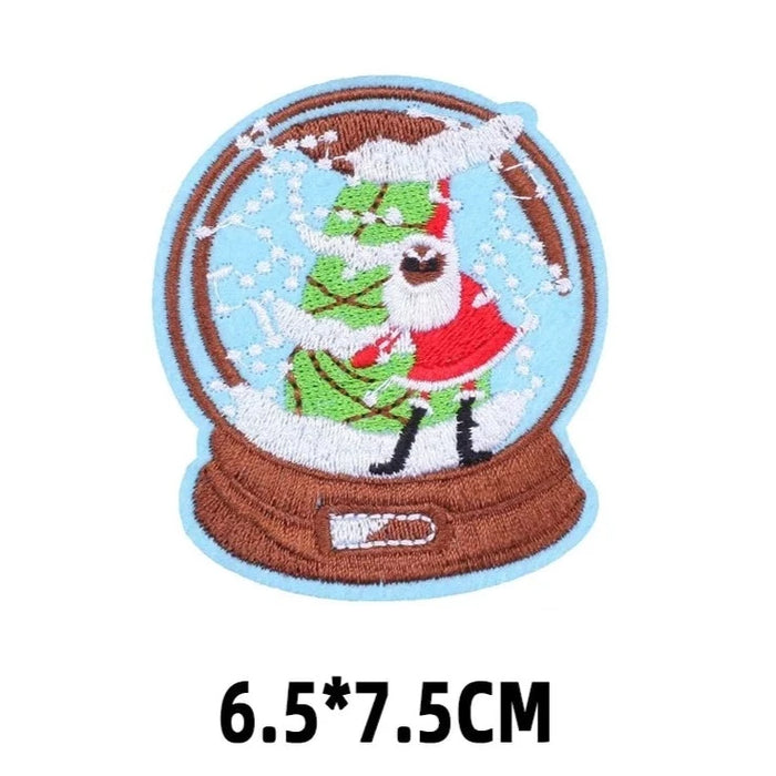 Christmas 'Snow Globe | Santa 1.0' Embroidered Patch