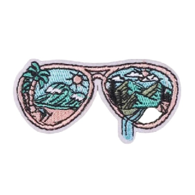 Sunglasses 'Beach and Mountains' Embroidered Patch