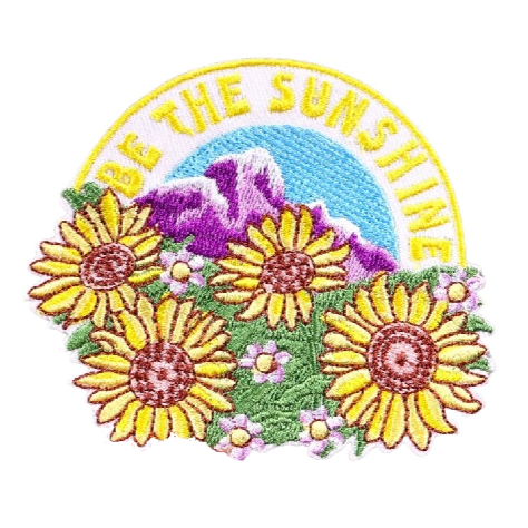 Sunflower Garden 'Be The Sunshine' Embroidered Patch