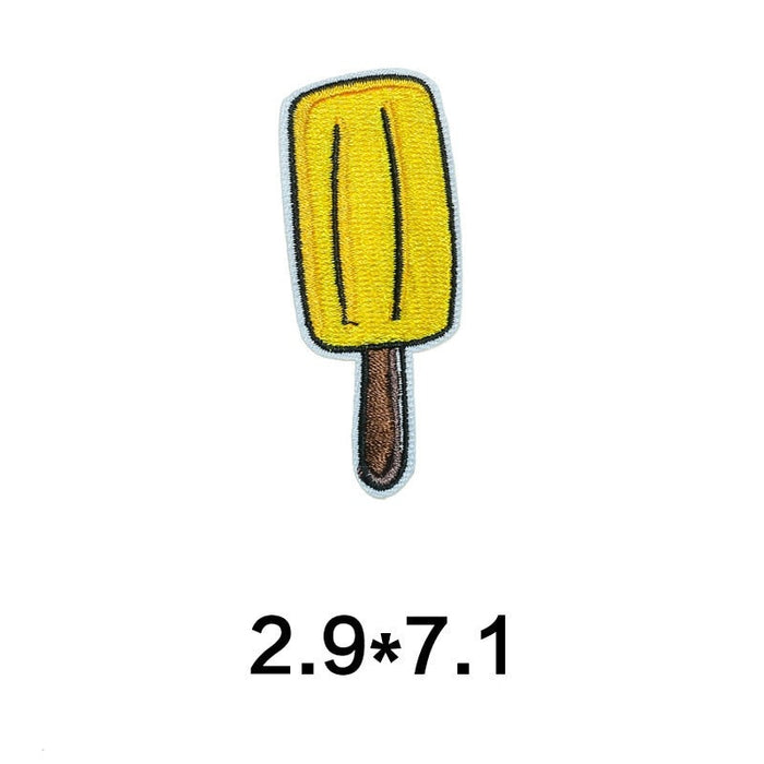 Cute 'Yellow Popsicle' Embroidered Patch