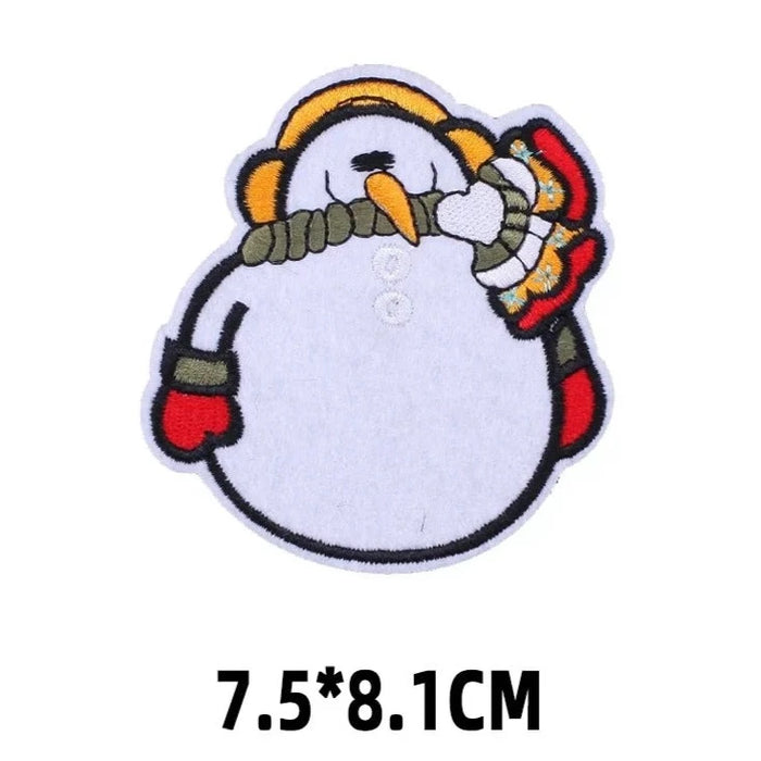 Christmas 'Chubby Snowman | 1.0' Embroidered Patch