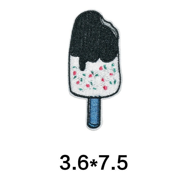 Cute 'Chocolate Covered Sprinkle Popsicle' Embroidered Patch