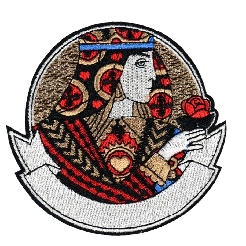 Poker Cards 'Queen of Hearts' Embroidered Patch