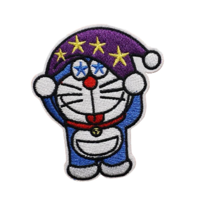 Doraemon 'Wearing Purple Hat' Embroidered Patch