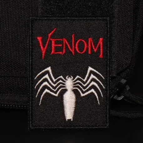 Venom 'Spider Logo | Square' Embroidered Velcro Patch