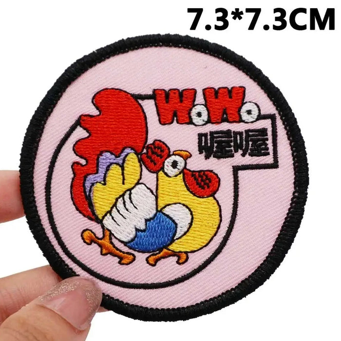 Wowo Oh Oh Milk Candy 'Round' Embroidered Patch