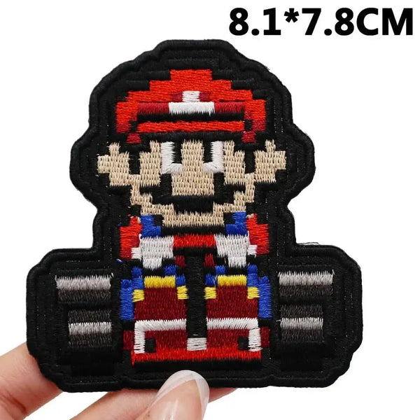 Mushroom Kingdom Bros. Pixel 'Mario | Riding Kart' Embroidered Patch