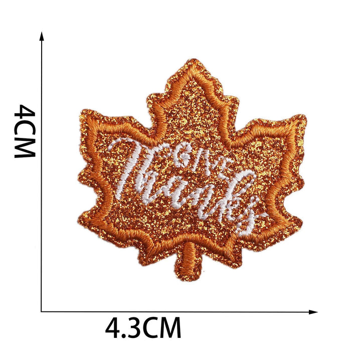 Thanksgiving 'Maple Leaf | Give Thanks' Embroidered Patch