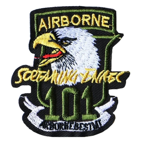 Military Tactical 3" 'Airborne Screaming Eagles' Embroidered Patch Set