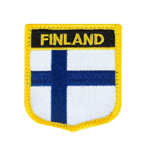 Finland Flag Embroidered Velcro Patch