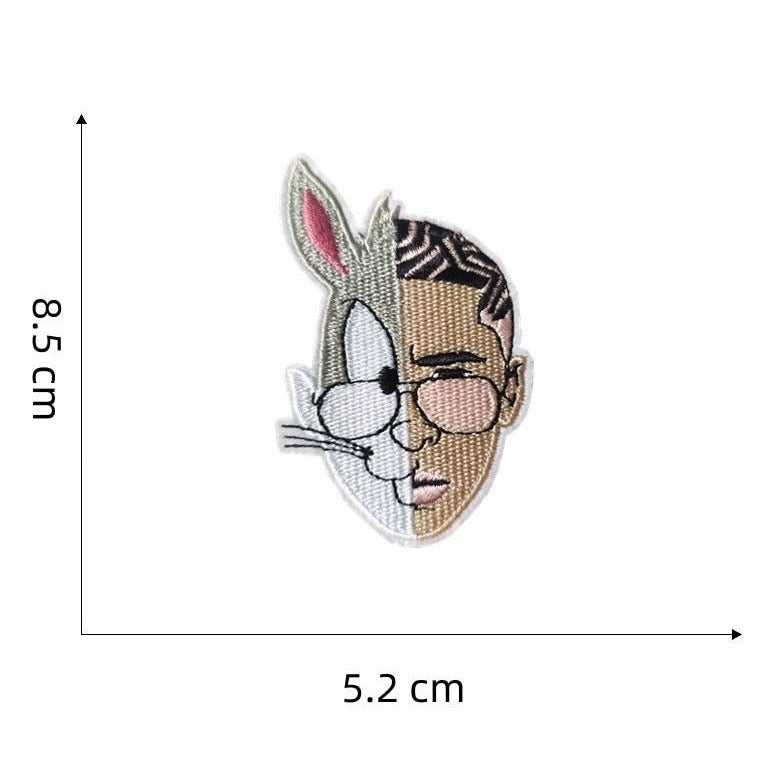 Bad Bunny 'Bunny x Rapper' Embroidered Patch