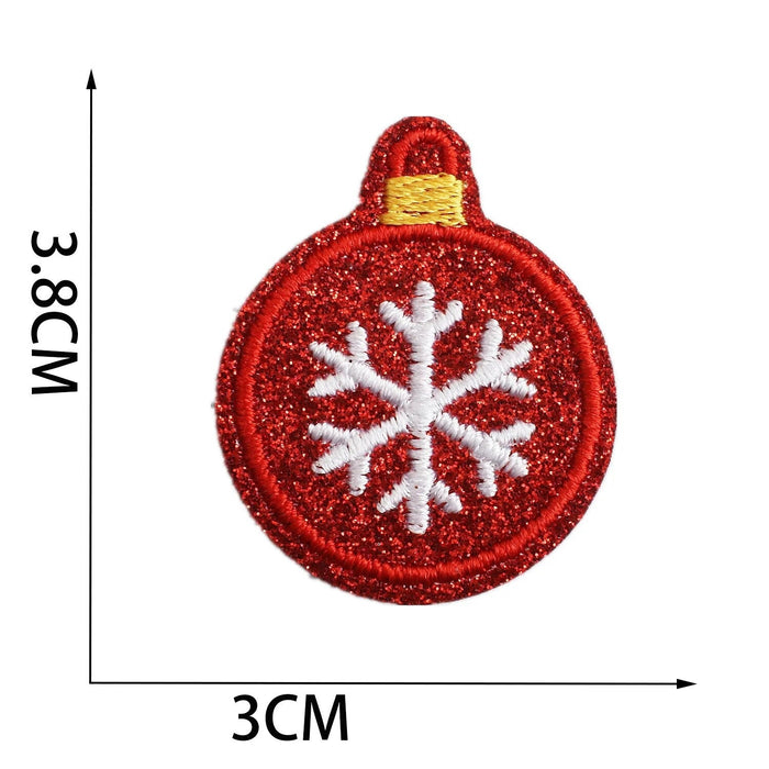 Christmas 'Snowflakes Ball' Embroidered Patch