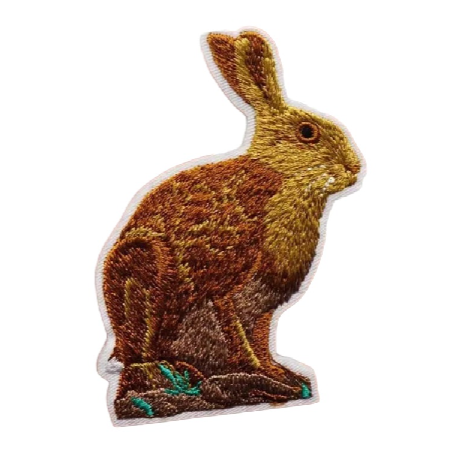 Cute Rabbit 'Sitting' Embroidered Patch