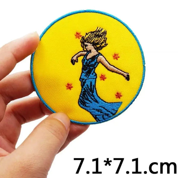 Cute Girl 'Dancing | Round' Embroidered Patch