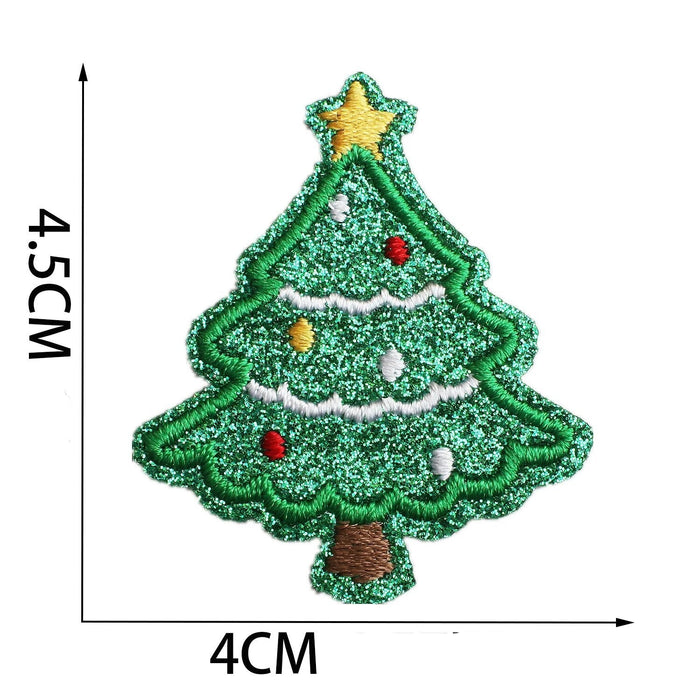 Christmas Tree 'Yellow Star' Embroidered Patch