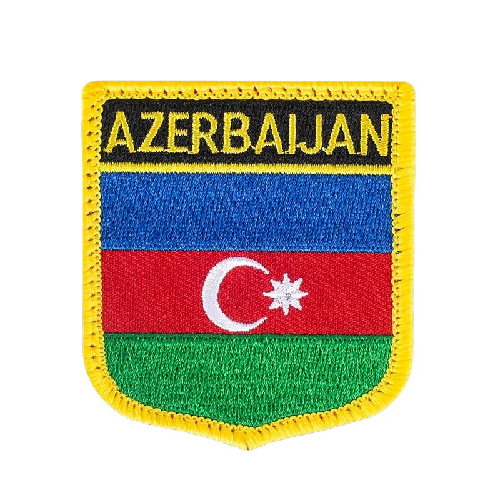 Azerbaijan Flag Embroidered Velcro Patch