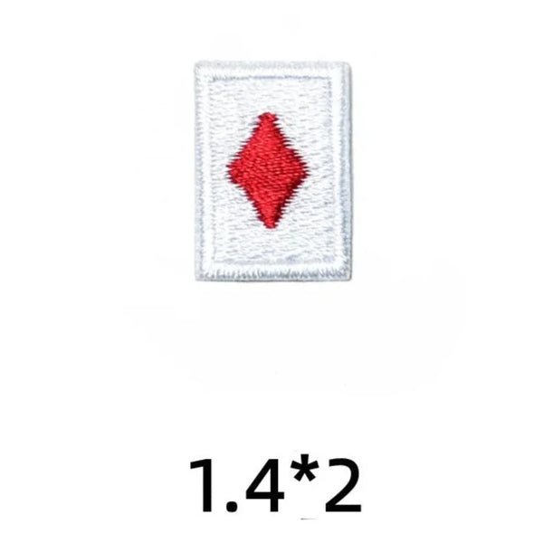 Playing Card Mini 'Diamond' Embroidered Patch