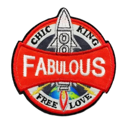 Space Rocket 'Fabulous' Embroidered Patch