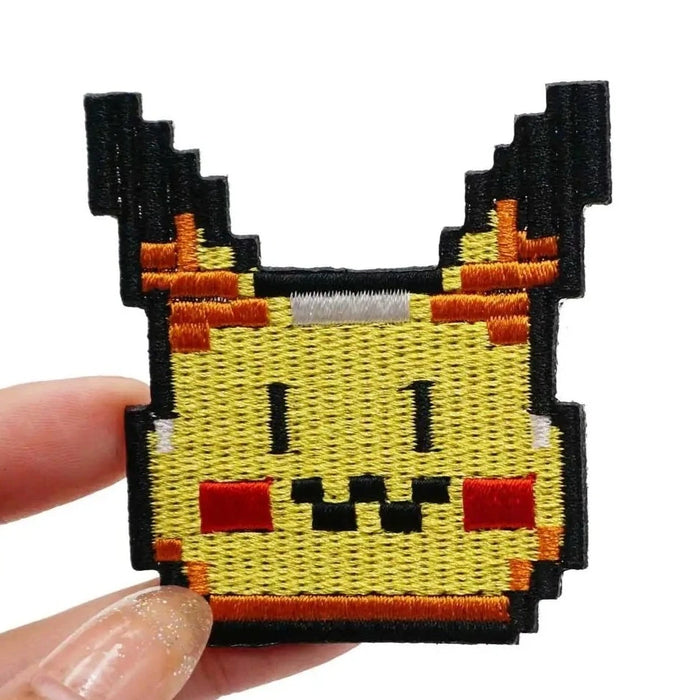Pokemon 'Pikachu | Pixel Head' Embroidered Velcro Patch