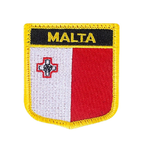 Malta Flag Embroidered Velcro Patch