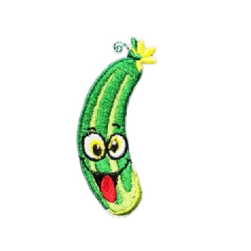 Cute Cucumber 'Silly' Embroidered Patch