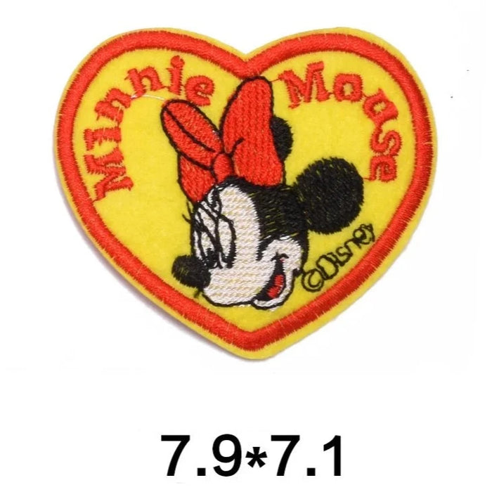 Minnie Mouse 'Heart' Embroidered Patch