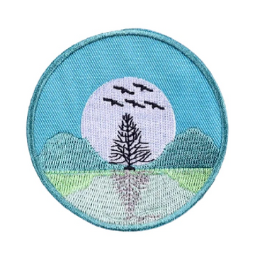 Moon 'Nature Lake' Embroidered Patch