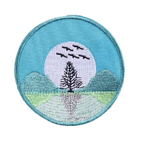 Moon 'Nature Lake' Embroidered Patch