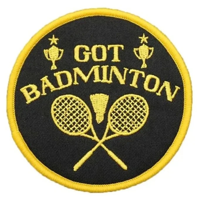 Got Badminton 'Round' Embroidered Velcro Patch