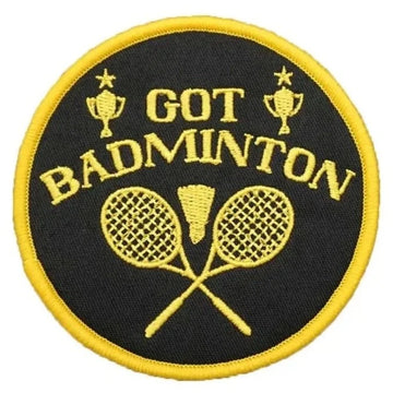 Got Badminton 'Round' Embroidered Velcro Patch