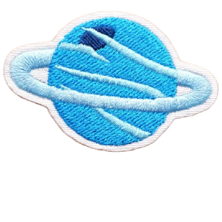 Cute 'Ringed Planet' Embroidered Patch