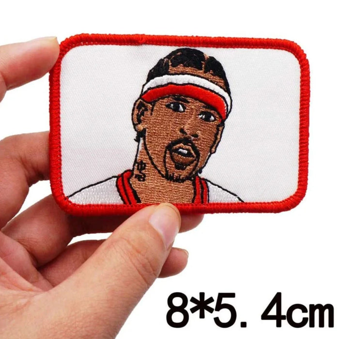 Basketball Player 'Allen Iverson | Square' Embroidered Patch